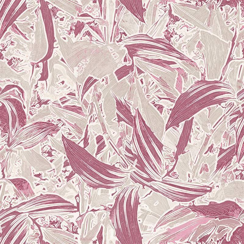 Mintás Rioma Piros levél minta UV álló - vízlepergető -140 cm