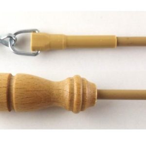 SB Függönyelhúzó pálca fém-fa/natúr 125 cm