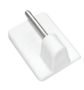 Öntapadós vitragekampó 17 x 24 mm, fehér, 4 db/cs