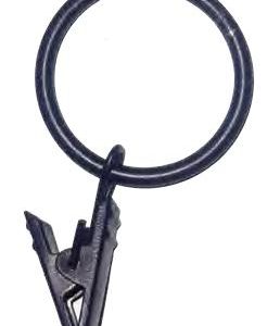 16-20 mm Fém karika csipesszel,fekete,10db/cs
