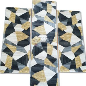 Sárga-szürke mintás 3 részes szőnyeg szett