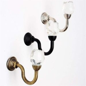 KRISTÁLY kampó, fekete 2db/cs