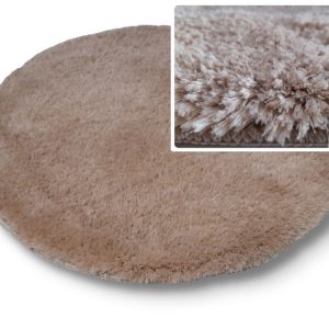 Bézs fürdőszoba szőnyeg 67 cm-es kör alakú