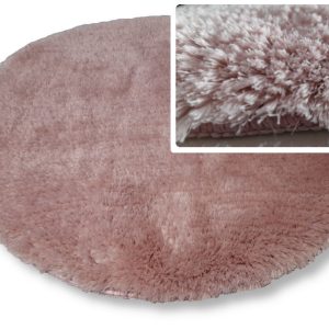 Rózsaszín fürdőszoba szőnyeg 80 cm-es kör
