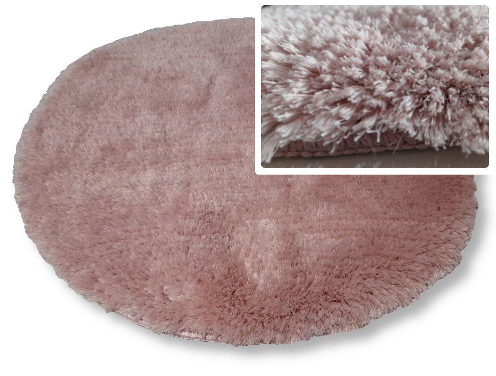 Rózsaszín fürdőszoba szőnyeg 80 cm-es kör