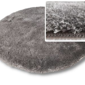 Szürke fürdőszoba szőnyeg 100 cm-es kör alakú