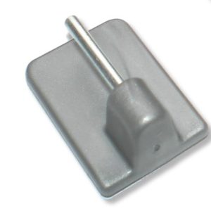 Öntapadós vitragekampó 17 x 24 mm,matt-króm,4db/cs