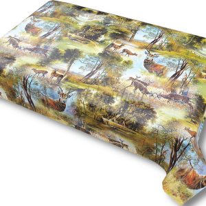 Viaszos vászon terítő méterben Vastag, Színes, erdőmintás