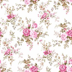Ekrü rózsás lakástextil Loneta - 280cm széles
