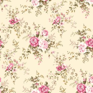 Sárga rózsás lakástextil Loneta - 280cm széles