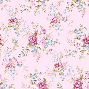 Rózsás lakástextil Loneta - 280cm széles