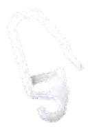 Ráncszedőkampó 20mm,átlátszó,10 db/cs(5mm-es fej)