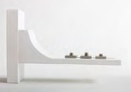 Alumínium sín oldalfali tartó,12cm, fehér, 1db/cs