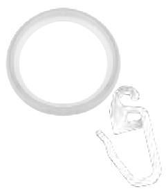 16-20 mm Karika ráncszedővel, fehér, 10 db/cs