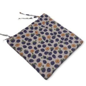 Szilva mintás megkötős ülőpárna Pamut  huzattal