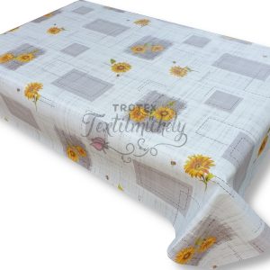 Tekercses  Viaszos vászon - Szürke, napraforgó mintás 01032.02