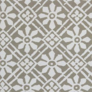 Mintás Rioma Barna kockás virágos UV álló - vízlepergető -140 cm