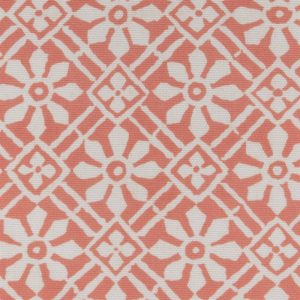 Mintás Rioma Narancs kockás virágos UV álló - vízlepergető -140 cm