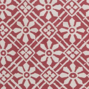 Mintás Rioma Bordó kockás virágos UV álló - vízlepergető -140 cm