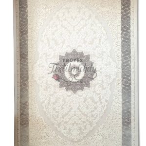 Klasszikus mintázatú krém-szürke szőnyeg